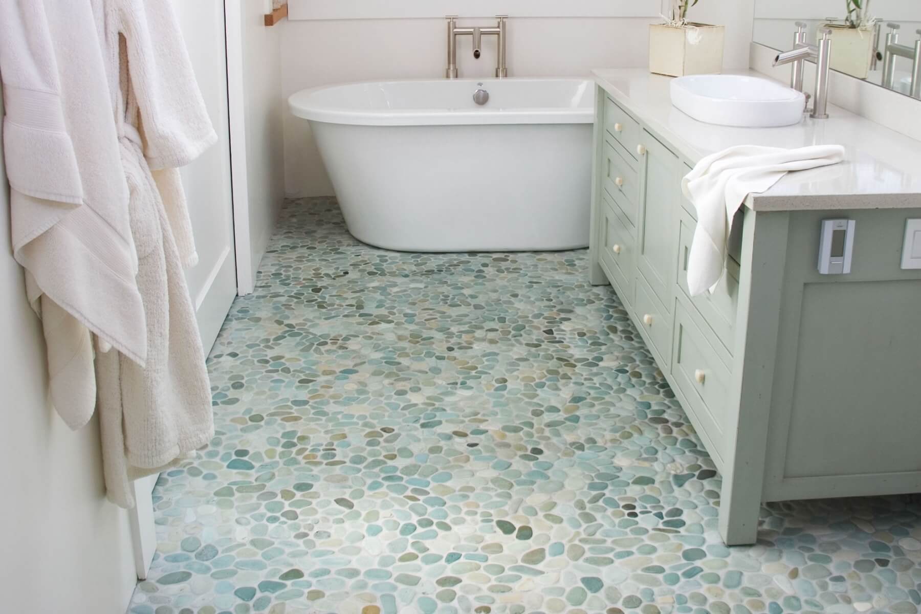 Bring nature into the bathroom with natural stone tiles