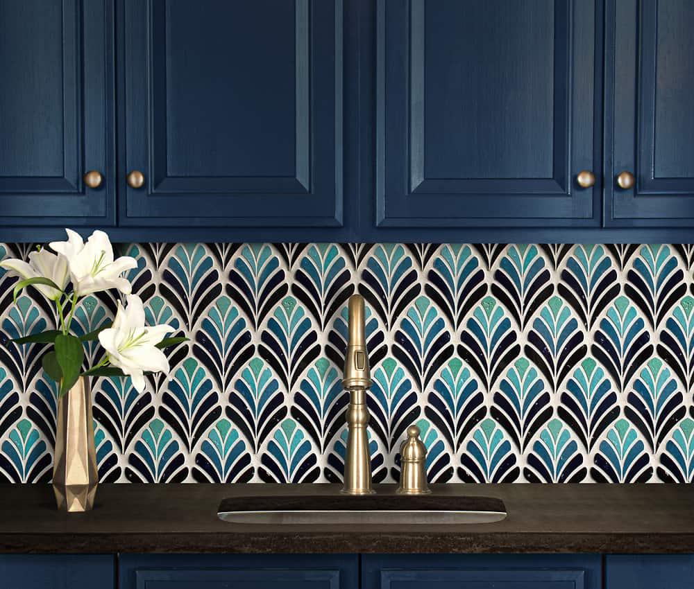 Bold colors and patterns make a statement with your backsplash