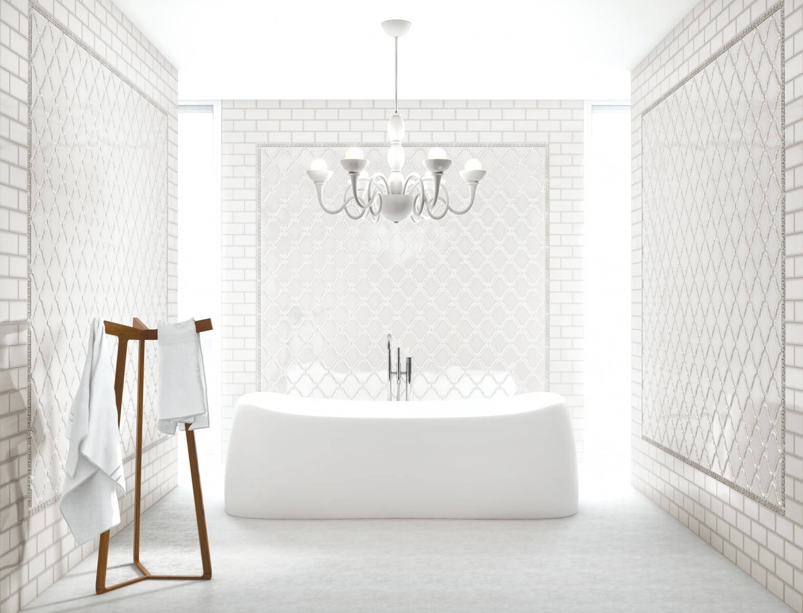 Create interest with ceramic tile patterns